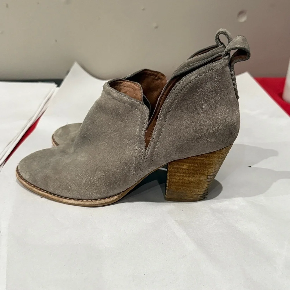 Jeffrey Campbell Taupe Suede Ankle Booties - Picture 3 of 5